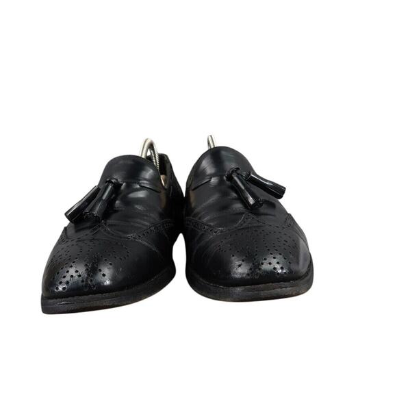 Florsheim Shoes Men 7.5 Loafer Tassel Leather Black Classic Slip On Dress Formal